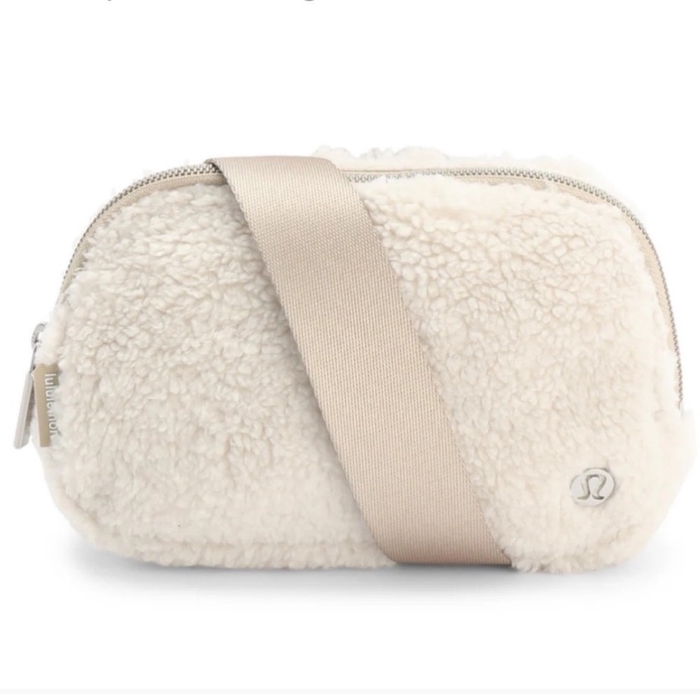 lululemon Cream Fleece Sherpa Belt Bag